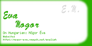 eva mogor business card